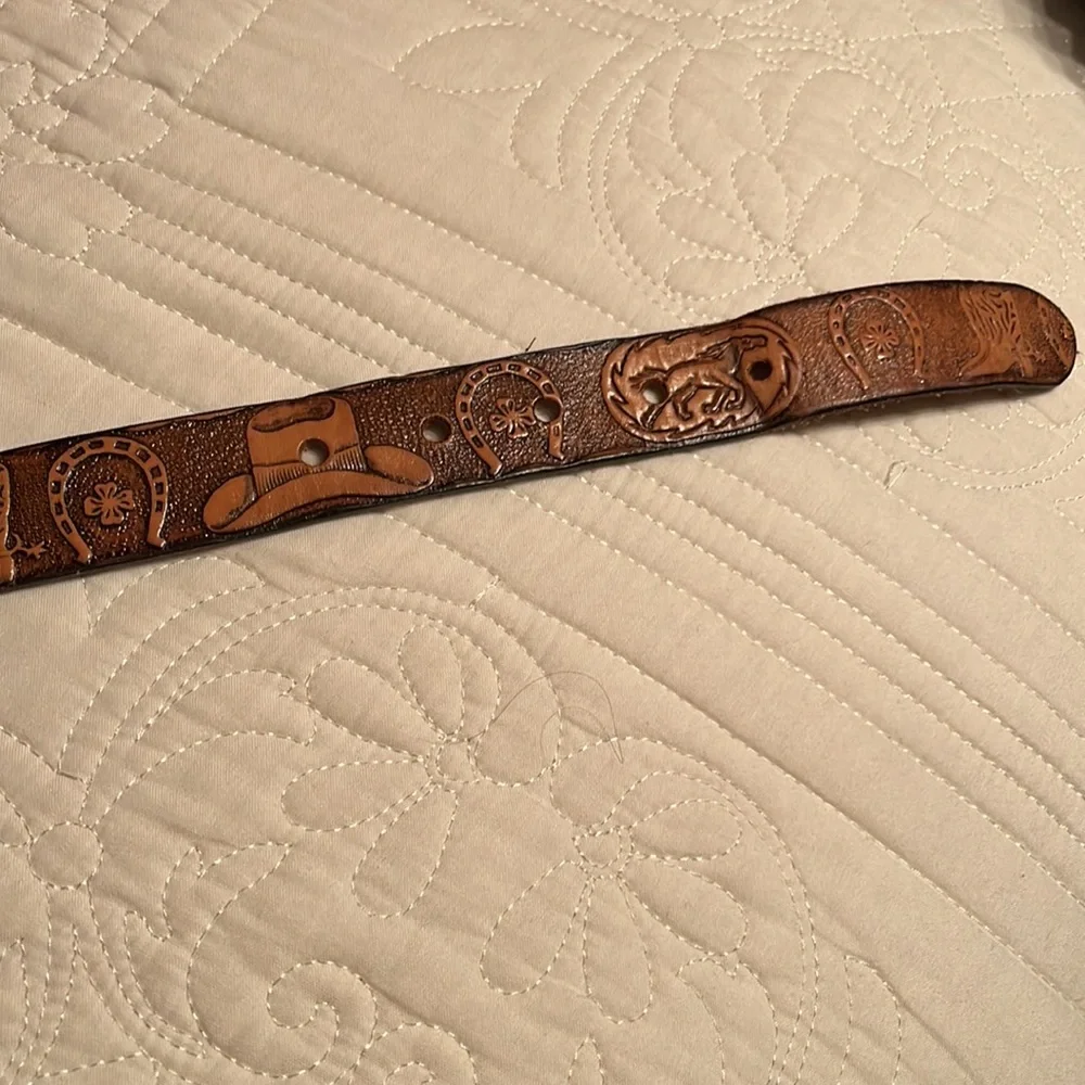 Cowhide Boys Cowboy belt- size 28